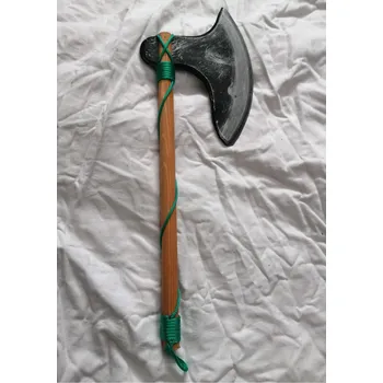 Dřevěná hračka Sekera jednostranná - oplétaná - zelená