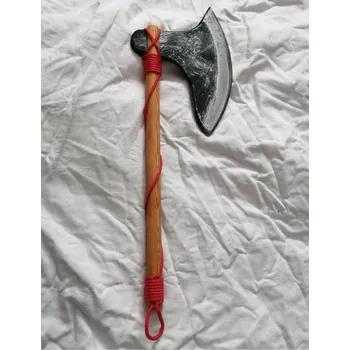 Dřevěná hračka Sekera jednostranná - oplétaná - červená