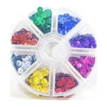 Cekiny 8 kolorów 6mm 40g (pl, 2000, Galeria Hobby)