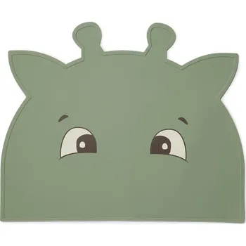 dětská jídelní sada NUUROO Silikonové prostírání Albert Giraffe Dusty green