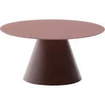 Matně červený skleněný kulatý konferenční stolek Kave Home Wilshire 80 cm