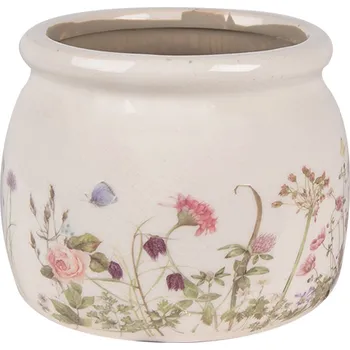 Clayre & Eef - Keramický květináček BLOOMING SPRING 6CE1630S