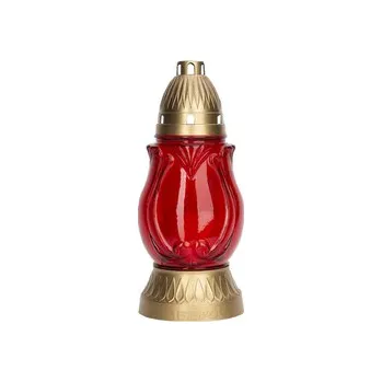Svíčka Lampa hřbitovní KORINT skleněná 115g d11x26cm