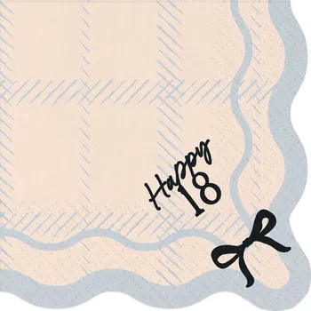 Papírový ubrousek Narozeninové ubrousky 12 ks - Happy 18