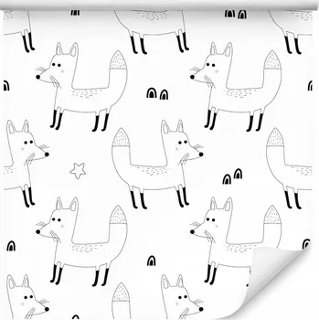 Fototapeta Tapeta do Dětského Pokoje LIŠKY Skandinávský Styl