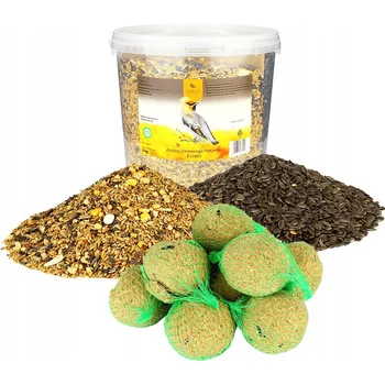 Krmivo pro ptáka SADA KRMIVA PRO PTÁKY KOULE SEMENA SLUNEČNICE 3 KG