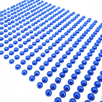 samolepka Samolepky Perličky Perly Pásek 3D Modrý 4mm