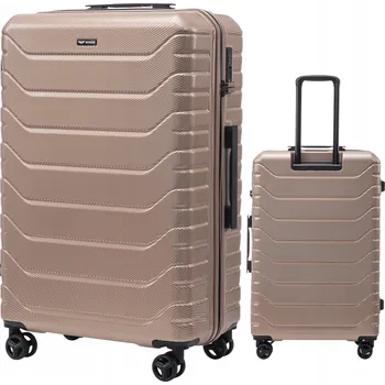 WINGS Kufr VELKÝ odbavené zavazadlo XXL na 4 kolečkách NEZNIČITELNÝ