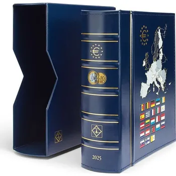 Obal pro sběratelský předmět LEUCHTTURM Výroční album Vista Euro 2025, s kazetou