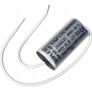 Kondenzátor Motorový kondenzátor 8µF 450V axiální – VELMI MALÝ