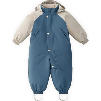 Kojenecká kombinéza LEOKID Zimní kombinéza Color Block Salt Blue Velikost (od výrobce): 12 - 18 m.