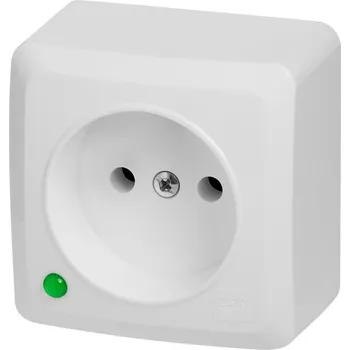 Elektrická zásuvka Elektrická Zásuvka nástěnná Elektro-Plast Nasielsk bílá