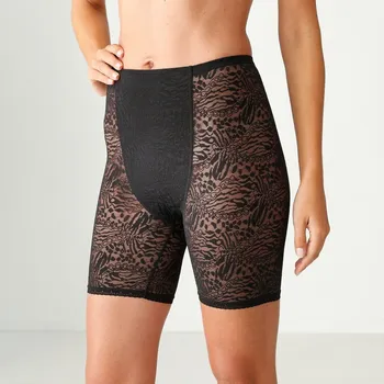 Stahovací kalhotky Bezešvé kalhotky panty ze strečové krajky černá 54