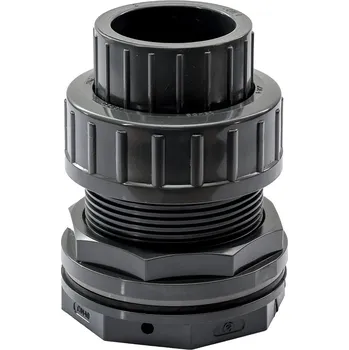 PVC tvarovka, průchodka stěnou se šroubením, 25 mm