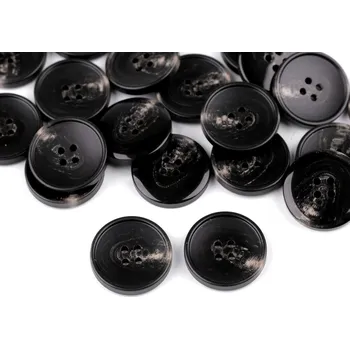 Knoflík Knoflík efektní černý 23mm (Knoflík plastový černý 23mm)