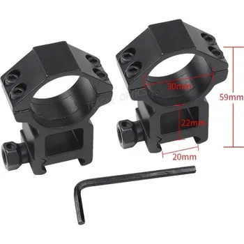 Sportovní střelba Montážní kroužky 30 mm, vysoké, HD, T-Eagle