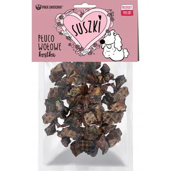 Pamlsek pro psa Přírodní hovězí kousátko - hovězí plíce v kostkách PAKA ZWIERZAKA 100G