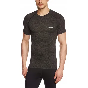 Pánské oblečení Tréninkové tričko s krátkým rukávem Hummel XXL hnědé