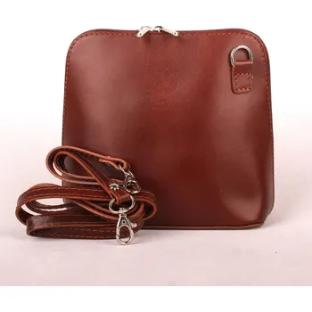Kabelka Hnědá malá kožená crossbody kabelka no. 55