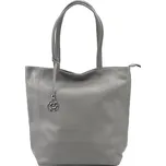 Velká šedá kožená kabelka na rameno/do ruky Gregorio no. 28