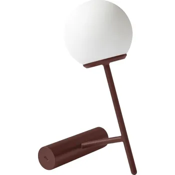 Lampička Audo CPH Vínově červená kovová stolní lampa AUDO PHARE 23 cm