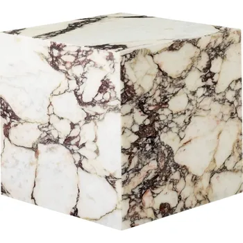 Toaletní stolek Audo CPH Bílo hnědý mramorový noční/odkládací stolek AUDO PLINTH 40 x 40 cm