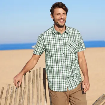 Dámská košile Kostkovaná košile s krátkými rukávy zelená 43/44