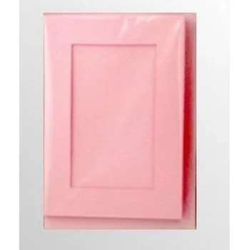 Set školních potřeb Karta passepartout + koperta jasnoróżowa 5szt