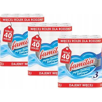 Toaletní papír PAPIER TOALETOWY BIAŁY PACZKA XXXL 3 FAMILIA - 120 ROLÍ