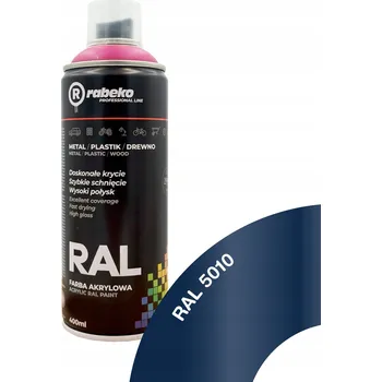 Barva ve spreji SPRAY barva Rabeko RAL 400ml MODRÁ lesklá RAL 5010