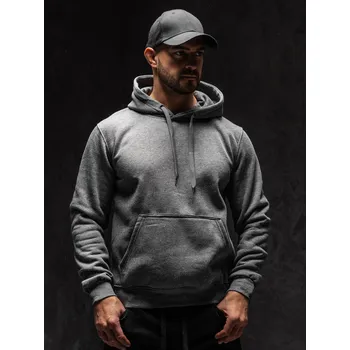 Pánská mikina Antracitová pánská mikina s kapucí anorak Bolf 2009A1 - 2XL