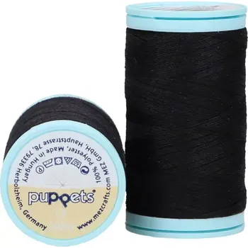 Nit Univerzální polyesterová nit Puppets černá 9700 (Univerzální polyesterová nit TKT120)