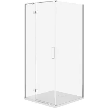 CERSANIT JOTA sprchový kout levý chrom 80x80 se sprchovou vaničkou TAKO slim bílý S601-171
