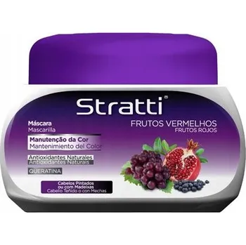Vlasová regenerace Straitt keratinová maska s červeným ovocem pro barvené vlasy 550 g