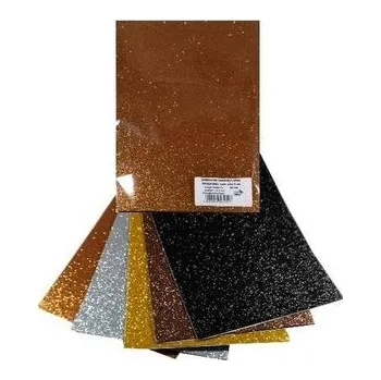 Set školních potřeb Pianka mikroguma brokat samoprzylepna 20x30cm 5 ar