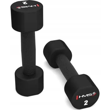 Činky polyuretanové závaží pro cvičení sada 2 x 2kg HMS HPT02