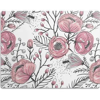 Miska pro psa Podložka pod misku pro psa Růžové květy umění 90x60