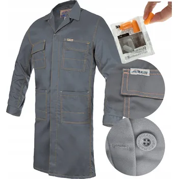 Pracovní obuv Pracovní plášť pánský, dlouhý, z drillichu (bavlna) BOZP Art-Mas Master, šedý