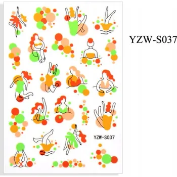 Samolepky na nehty line art YZW037