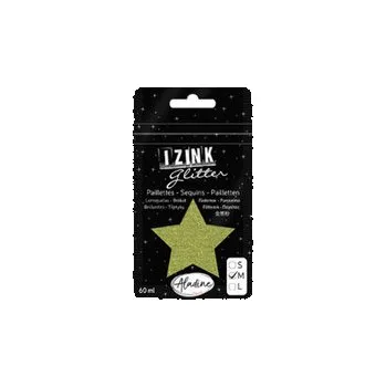 Speciální výtvarná barva Třpytky IZINK Glitter velikost M - světle zelená, 60 ml