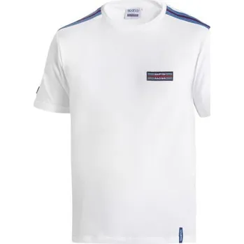 Pánské tričko Sparco Martini Racing Tričko Top Stripes Bílá XL