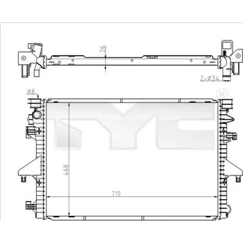 Chladič motoru Chladič, chlazení motoru TYC 737-0069