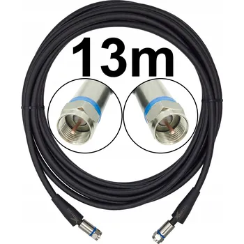 Anténní kabel Anténní kabel Barczak Koaxiální kabel 2x F konektor vnější černý 13 m