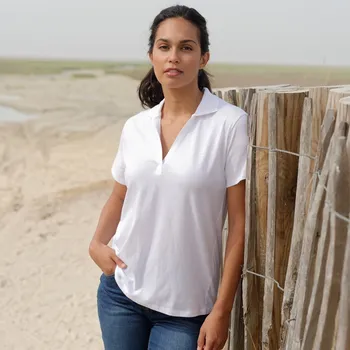 Dámské tričko Polo tričko s krátkými rukávy bílá 46/48