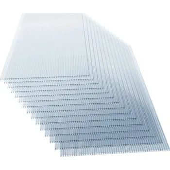 Skleník POLYKARBONÁTOVÁ DESKA KOMOROVÁ 4 mm ČIRÁ 1UV (menší formáty na skleníky) formát šířka 600 x délka 1150 x 4mm