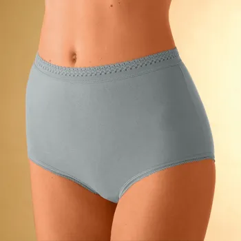 Kalhotky Sada 10 kalhotek maxi, bavlna černá+bílá+šedá+růžová 58/60