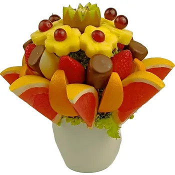 Dárkový potravinový koš Ovocná kytice Citrusová louka – vitamínová kytice z ovoce Velikost produktu: Malá 1,2 kg