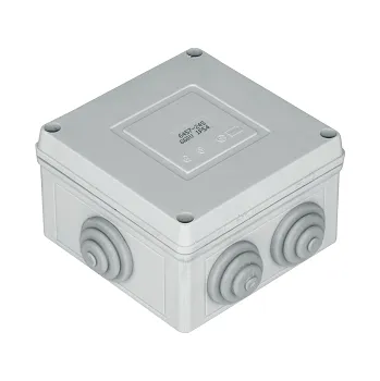 Elektroinstalační krabice Krabicová rozvodka, IP 54, PVC, 89x89x52,5 mm, 6x průchodka