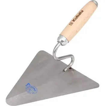 Zednická lžíce Nerezová trojúhelníková zednická lžíce Kubala 0807 - 200x190mm, oboustranně broušený kyselině odolný plech 1.2mm, svařovaná, 0.359kg