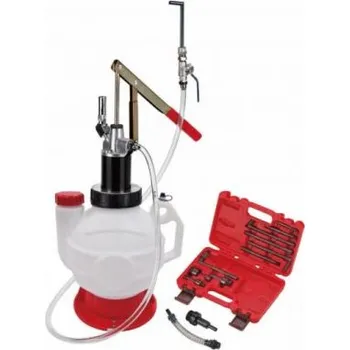 plnička převodovek a diferenciálů 7,5l s 12 adaptéry, ruční plnička ol